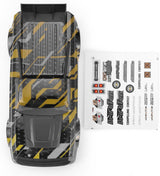 HAIBOXING Remote Control Car Spare Parts,1/18TH Drift RC Car Body Shell Black Replacement Part with Front Grill & Brackets & Hood Mount & Rear Cage &Wing Apply to 2196 (2196B01)