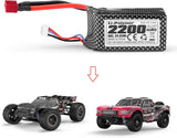 HAIBOXING Brushless RC Cars 3S Polymer Lithium-ion battery HPY 133465,1/16th 1/12 Scale Spare Parts 11.1V, 2200mAh, 24.42Wh RC Truck Upgraded Batteries Apply to 2997A & 3100A(11122S)