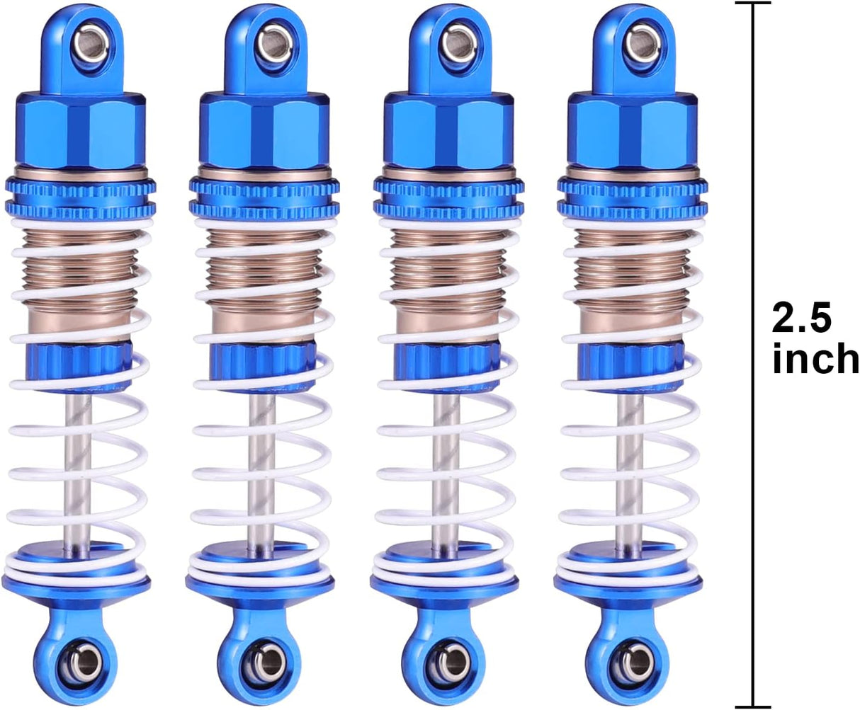 HAIBOXING RC Cars Spare Parts Full Aluminum Oil Shocks 4pcs, 1/18 RC Trucks Replacement Parts Apply to 2021 New Version 18858 & 18859 &18859A (18HOP1)