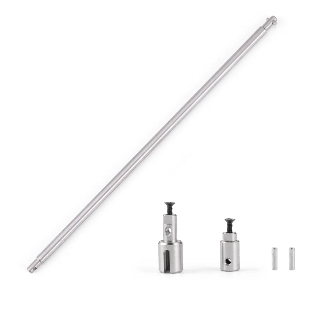 HAIBOXING 1/16 Heavy Duty Metal Center Drive Shaft Set (Spur Gear Version) – Includes Outdrive Cups, Pins & Screws – Compatible with 16889A / 16890A / 16890SA(M16101)