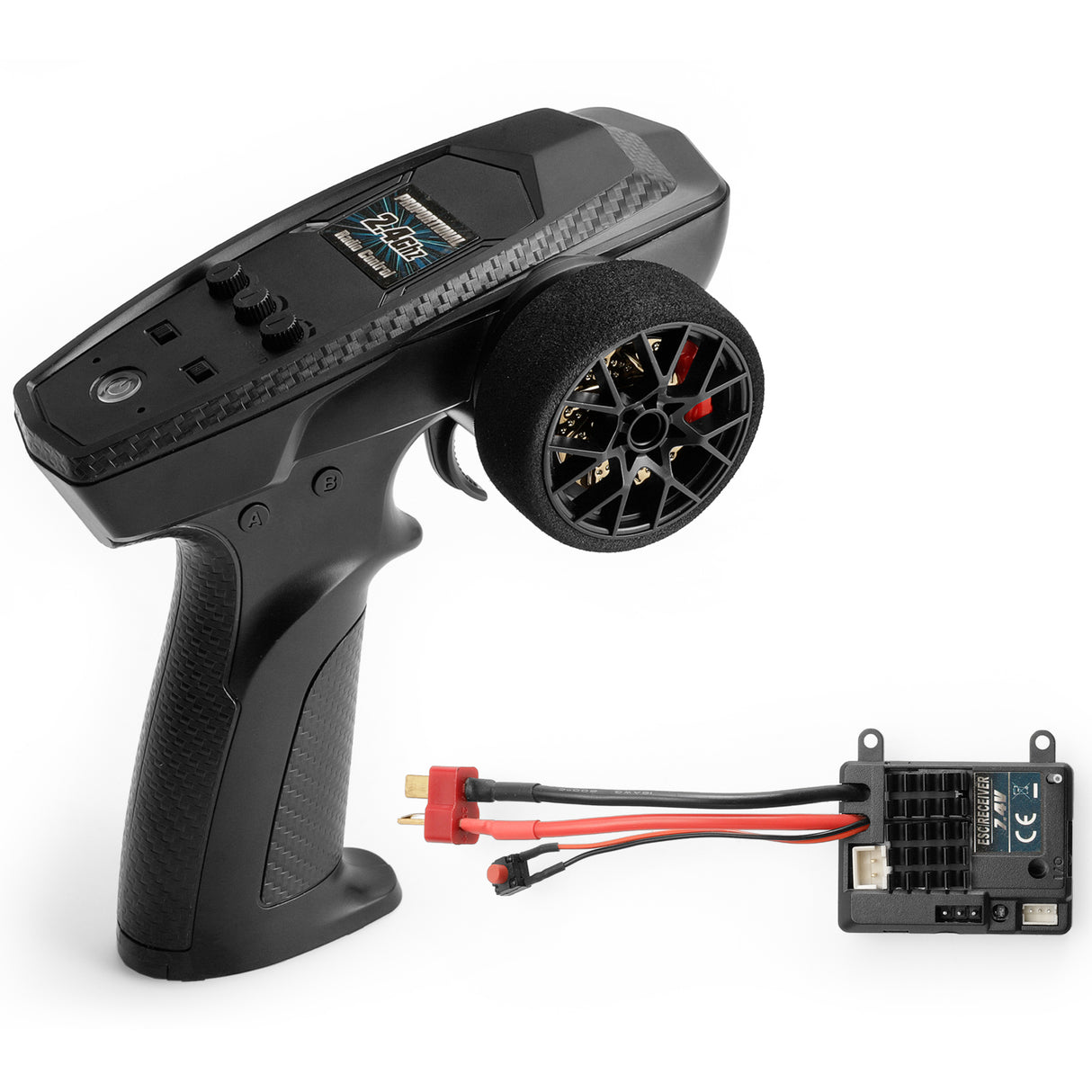 HAIBOXING E970&E972 2.4GHz Radio Controller and Waterproof Receiver for 1/18 Scale RC Cars