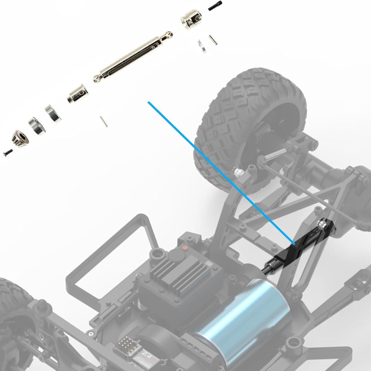 HAIBOXING F4307 Center Rear Drive Train for HBX3100A – Haiboxing