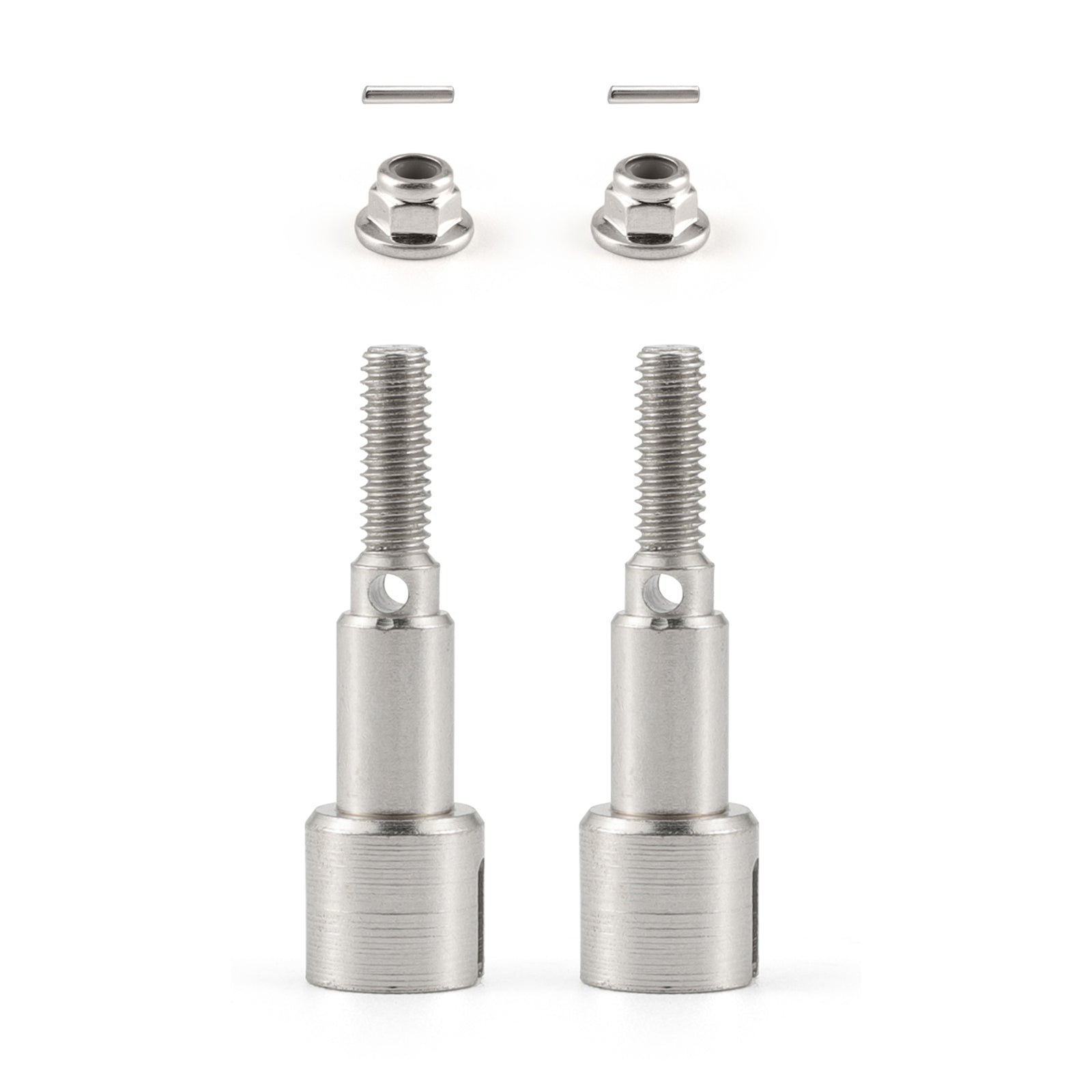 HAIBOXING M16107 Rear Metal Wheel Shafts +Pins+Lock Nut M4 for HBX2105,16889,16890A,16890SA