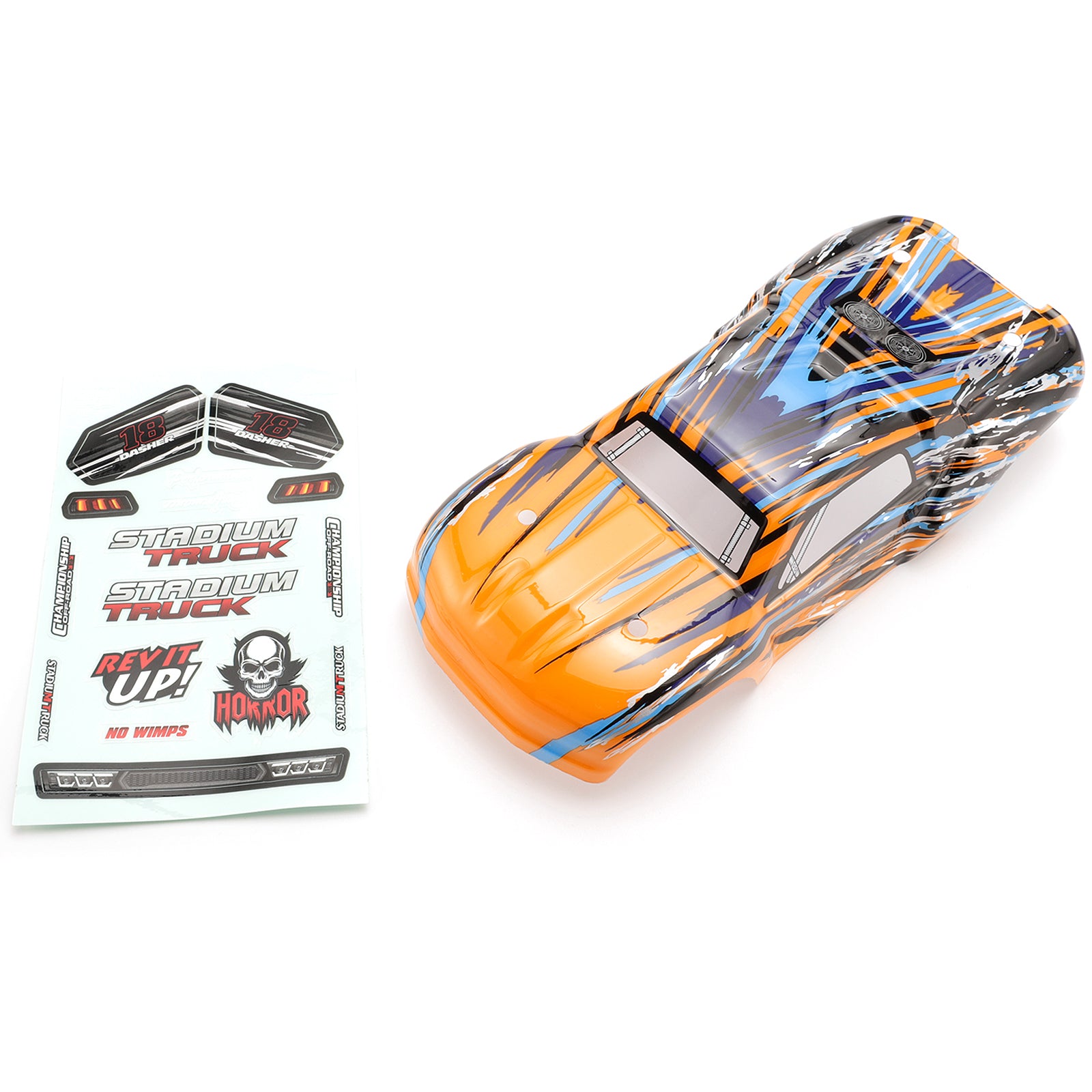 HAIBOXING P1868 Stadium Truck Body(Orange)+Decal Sheet for HBX18858E